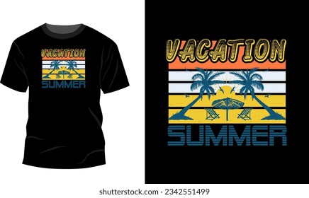 ITEM DESCRIPTION: Summer Vacation Vector T-Shirt Design Any color T-Shirt you can use 100% vector eps file included. File ready for printing T-Shirt FILE INCLUDED: EPS 10