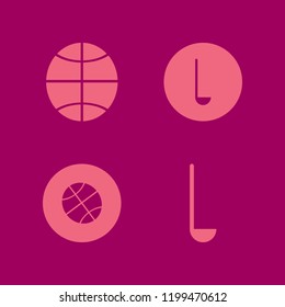 item icon. item vector icons set ladle spoon and basketball ball