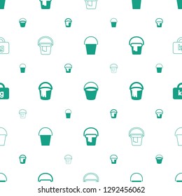 item icons pattern seamless white background. Included editable filled and line bucket, weight icons. item icons for web and mobile.