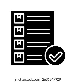 Item List glyph, mini illustration icon. use for modern concept, print, UI, UX kit, web and app development. Vector related to sales, logistic and ecommerce