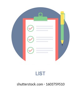 Item And List Icon Concept