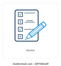 Item list Or List Icon Concept