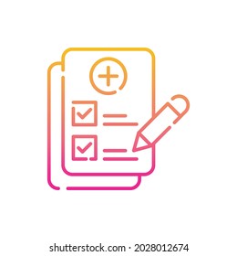 item list vector gradient icon style illustration. EPS 10 File