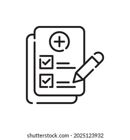 item list vector outline icon style illustration. EPS 10 File