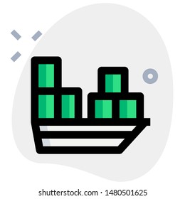 Item loaded on a large ferry commercial ship