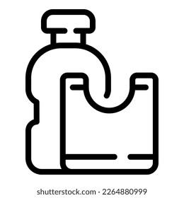 Item microplastics pollution icon outline vector. Plastic ocean. Garbage rubbish