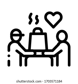 item to pick up food icon vector. item to pick up food sign. isolated contour symbol illustration