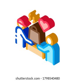 item to pick up food icon vector. isometric item to pick up food sign. color isolated symbol illustration