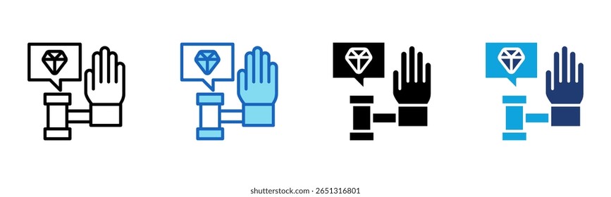 Ícone de Compromisso de item Ilustração de vetor de vários estilos