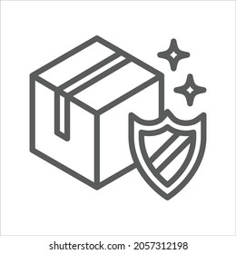 Item Protection Shipping Package Handling Simple Icon Vector Set 