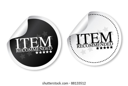Item recommended stickers