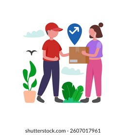 Item Replacement Process Vector Illustration