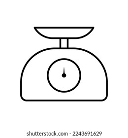 Item scale icon illustration. suitable for maximum delivery icon. icon related to logistic, delivery. Line icon style. Simple vector design editable