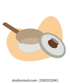  Items For Cooking. Pan, Saucepan, Frying Pan.