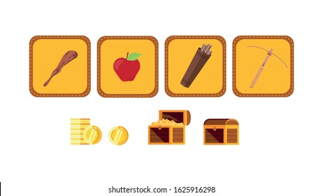 Items for game.
Buttons and icons 
It can be used in mobile or web games.