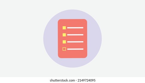 items list, Check list flat design rounded modern icon design. list icon vector illustration.