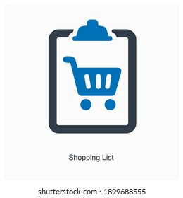 Items list and shopping list icon concept