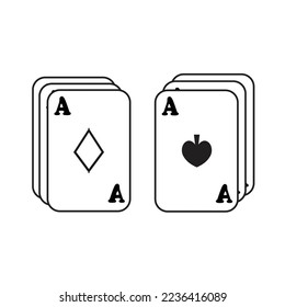 items for playing cards, poker, dominoes.