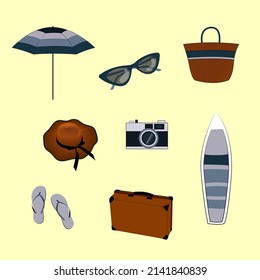 Items related to summer and the beach