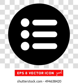 Items round icon. Vector EPS illustration style is flat iconic bicolor symbol, white and black colors, transparent background.