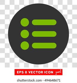 Items round icon. Vector EPS illustration style is flat iconic bicolor symbol, eco green and gray colors, transparent background.