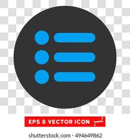 Items round icon. Vector EPS illustration style is flat iconic bicolor symbol, blue and gray colors, transparent background.