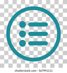 Items rounded icon. Vector illustration style is flat iconic symbol inside a circle, soft blue color, transparent background. Designed for web and software interfaces.