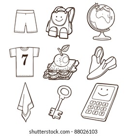 Items of school life. Memo