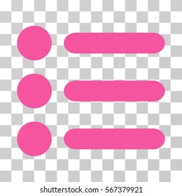 Items vector icon. Illustration style is flat iconic pink symbol on a transparent background.