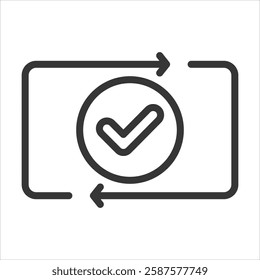 Iterate Outline Icon Vector Illustration