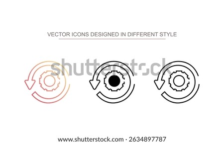 Iteration icon design with white background stock illustration