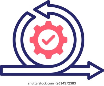 Iteration Icon Fill Vector Illustration