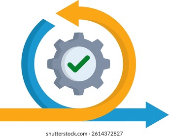 Iteration Icon Flat Vector Illustration