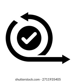 Icono de iteración Ilustración vectorial de diseño de glifo