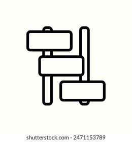 iteration icon, isolated outline project set icon