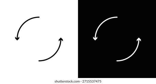 Icono de iteración en diseño de línea. Iconos de trazo editables.