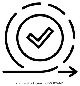 Iteration icon line vector illustration