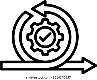 Iteration Icon Line Vector Illustration