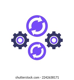 iteration icon on white, vector