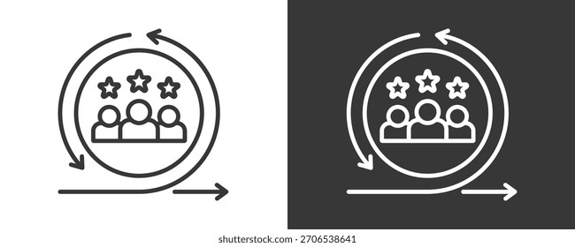 Iteration Icon Set Vector Collection Isolated In Black And White