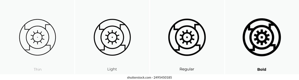 iteration icon. Thin, Light Regular And Bold style design isolated on white background