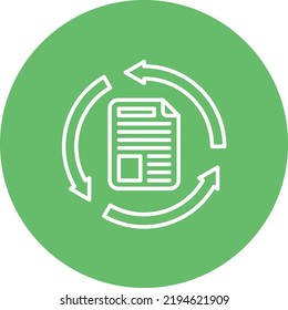 Iteration line circle icon vector image. Can also be used for web apps, mobile apps and print media.