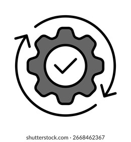 Iteration lineal color icon vector illustration