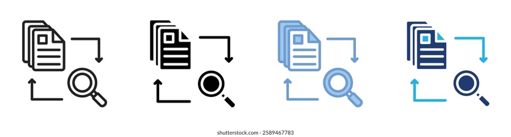 Iteration multi style. Simple illustration icon set.