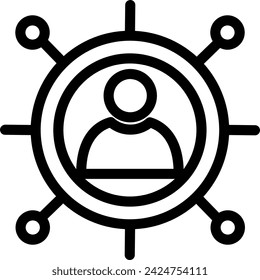 Icono de desarrollo de proyectos de iteración con estilo de contorno negro. desarrollo, proceso, negocio, ciclo, estrategia, metodología, gestión. Ilustración vectorial