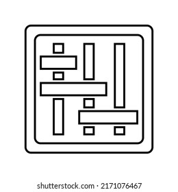 Iteration, scope, project management line icon. Outline vector.