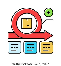 iterative development modern business color icon vector. iterative development modern business sign. isolated symbol illustration