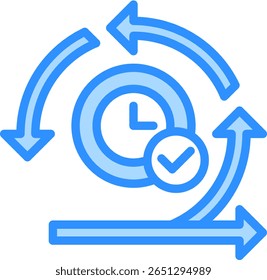 Ícone Iterativo - Ilustração do Vetor de Cor Azul