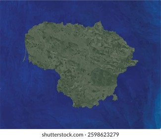 ithuania map with satellite view design style.