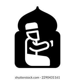 Itikaf Glyph Style Icon Vector Design